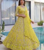 Designer wedding net lehenga choli
