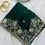 Green Color Sequence Embrodairy Cuttwork  Silk Saree