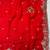 Red  Color Sequence Embrodairy Cuttwork  Silk Saree