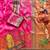 Rani Pink Color Jaqurad Weaving With Print Work Dola Silk Saree