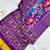 Purple Color Patola-Style Figure Print And Zari Lining Stripe Border silk Saree