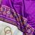 Purple Color Patola-Style Figure Print And Zari Lining Stripe Border silk Saree