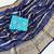 Navy Blue Color Jari Jaqurad Weaving Work Georgette Saree