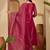 Label divine attire women pink shimmer silk blend embroidered kurta pant dupatta set