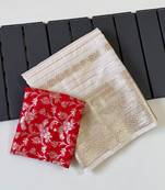 Off White Color Jari Jaqurad Weaving Work Georgette Saree