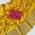 Yellow Color Jari Jaqurad Weaving Work Georgette Saree