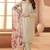 Off-white bids work soft chiffon salwar suit