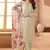 Off-white bids work soft chiffon salwar suit