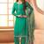 Green bids work soft chiffon salwar suit