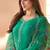 Green bids work soft chiffon salwar suit