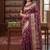 Wine Color hand woven Patola Silk Saree