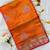 Orange Color Zari Border And Lagdi Pallu Silk Saree