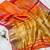 Orange Color Zari Border And Lagdi Pallu Silk Saree