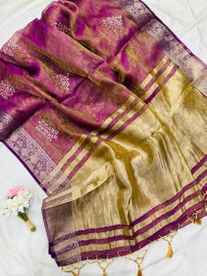 Wine Color Zari Border And Lagdi Pallu art silk saree 2