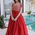 Lovable Red Sequins Silk Marriage Wear Gown