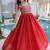 Lovable Red Sequins Silk Marriage Wear Gown