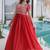 Lovable Red Sequins Silk Marriage Wear Gown