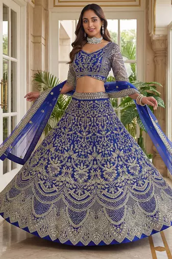 Designer Net Lehenga Choli for Wedding