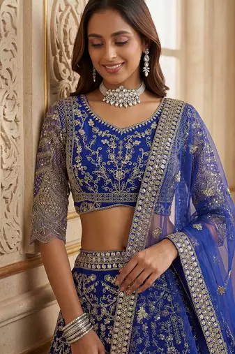 Designer Net Lehenga Choli for Wedding