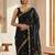 Black Color Zari  Weaving Silk Saree