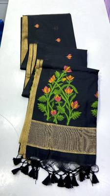 Black Color Zari  Weaving Silk Saree 2
