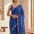 Blue Color Zari  Weaving Silk Saree