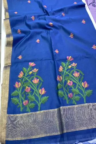 Blue Color Zari  Weaving art silk saree