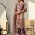 Label divine attire women’s purple tissue silk chikankari kurta pant set with twill net dupatta