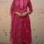 Label divine attire women’s rani rayon kurta pant set with lace work and dupatta