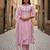 Label divine attire women pink pure cotton embroidered kurta pant dupatta set