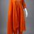 Label divine attire women orange silk blend embroidered kurta pant dupatta set