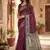 wine Color bandhani and kalamkari design Silk Saree
