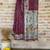 wine Color bandhani and kalamkari design Silk Saree