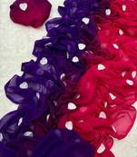 Purple And Pink Heart Shape Work Embroidery Georgette Saree