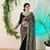 Black soft fandy sattin silk with real mirror work lace border saree