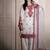 White reyon cotton embroidery thread work patiala suit