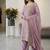 Lavender silk blend embroidered beads work plazzo suit