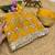 Yellow pure soft fandy sattin silk with real mirror work lace border saree