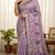 Purple Color Resham weaving  Cotton Saree