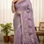 Purple Color Resham weaving  Cotton Saree