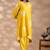 Yellow chanderi silk floral print kurta set