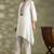 Off white cotton floral print kurta set