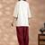 Off white chanderi silk floral print kurta set