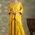 Yellow cotton floral print kurta set