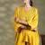 Yellow cotton floral print kurta set