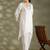 Off white cotton floral print kurta set
