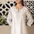 Off white chanderi silk floral print kurta set