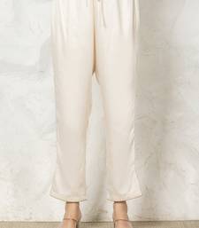 Off white chanderi silk floral print kurta set