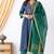 Blue modal geometric print kurta set