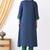 Blue modal geometric print kurta set